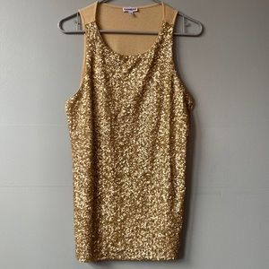 Express Gold Sequin Tank